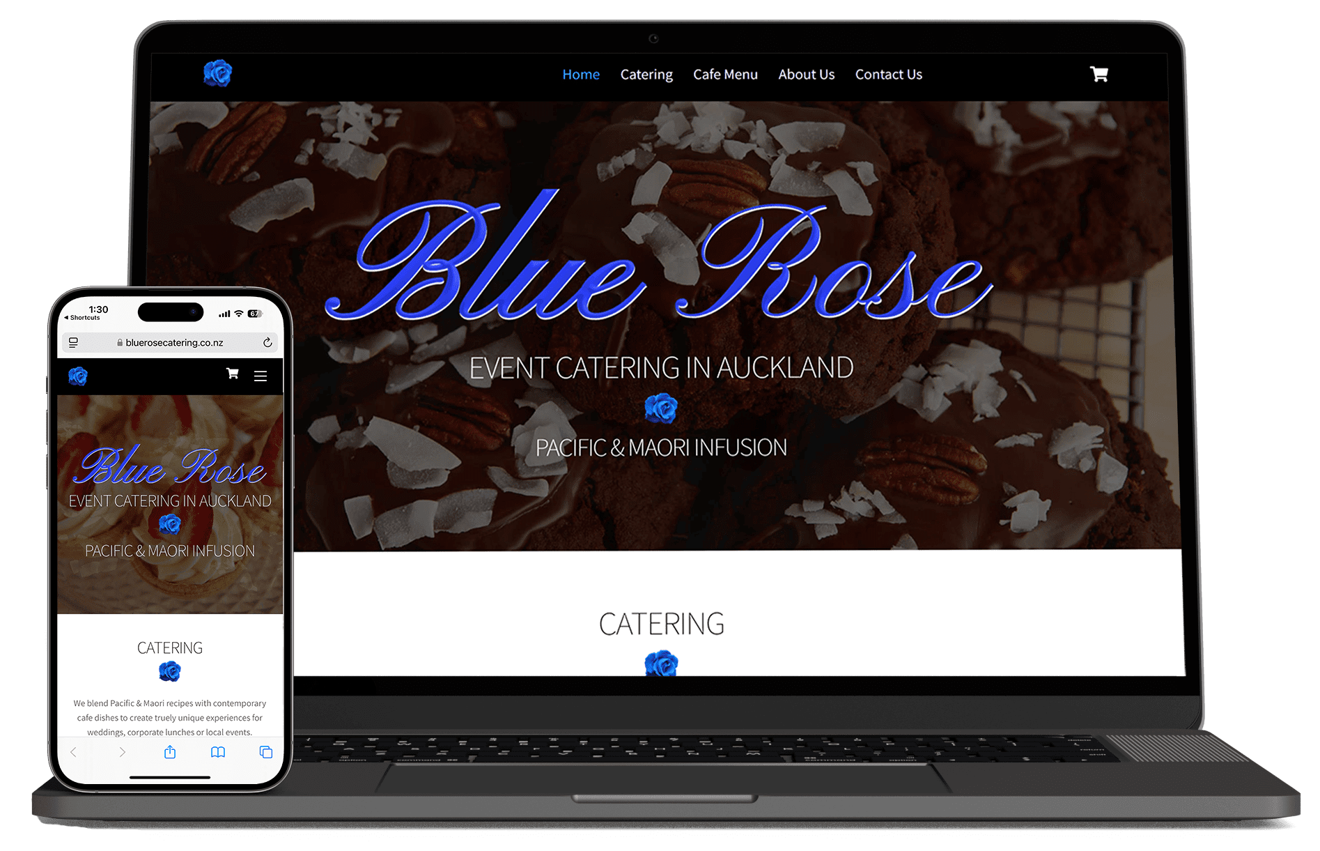 bluerosecateringwebsitedesign